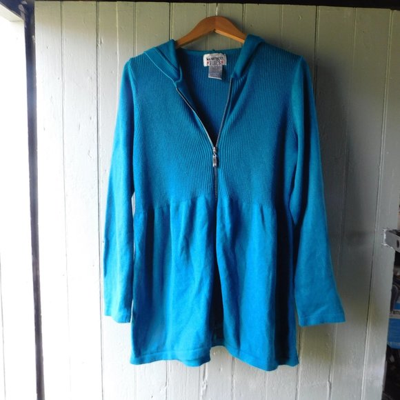 Sweaters - 🌿 Electric Blue Sweater Hoodie Tunic